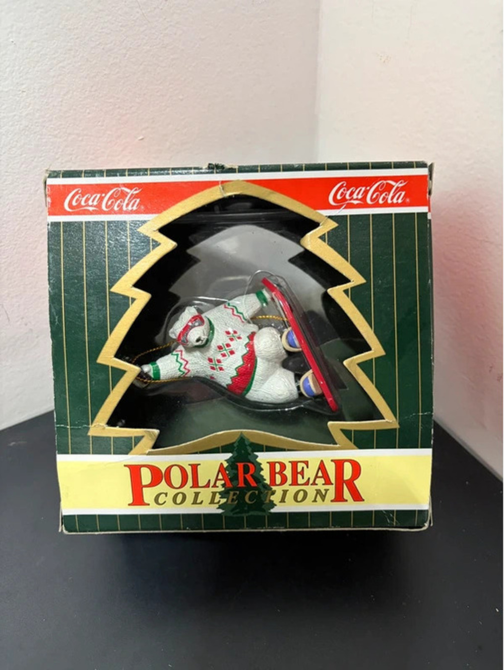 Vintage Coca-Cola Polar Bear Collection Christmas Ornament in Original Box 1996